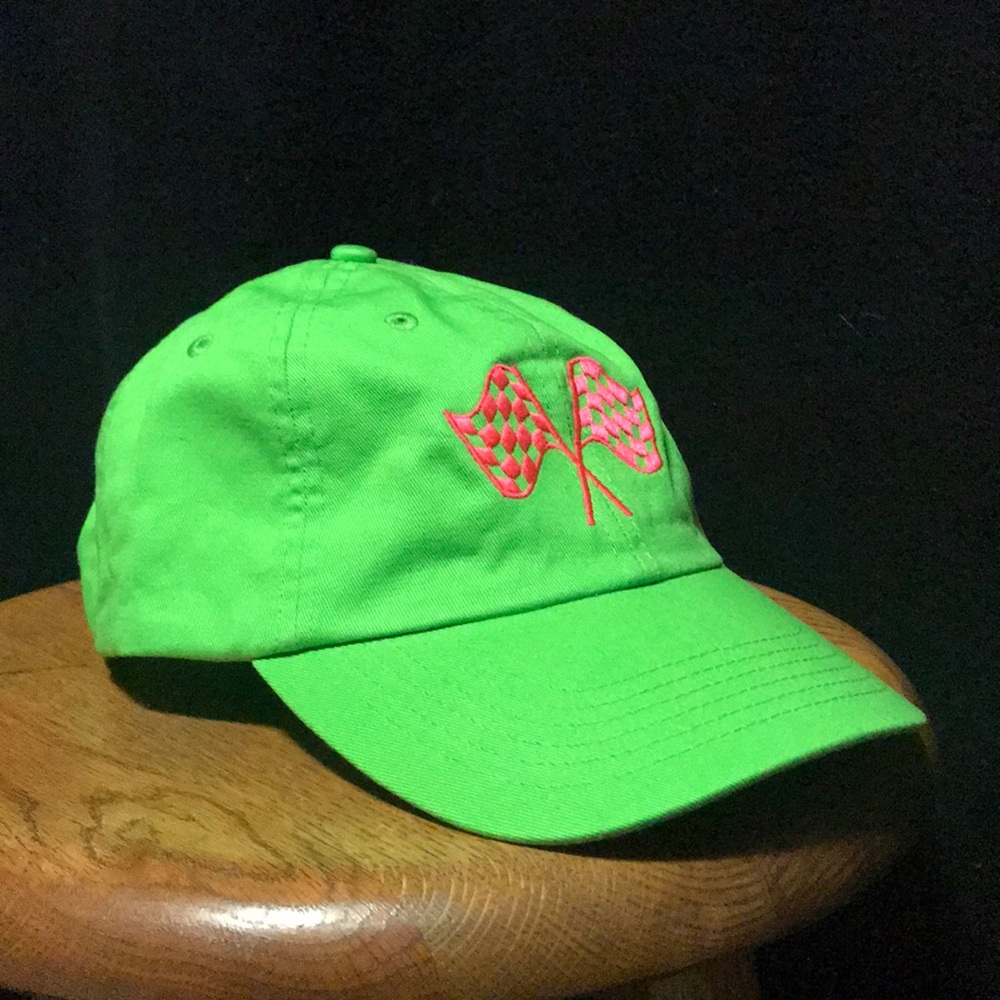 nwt green with pink flags UO dad hat